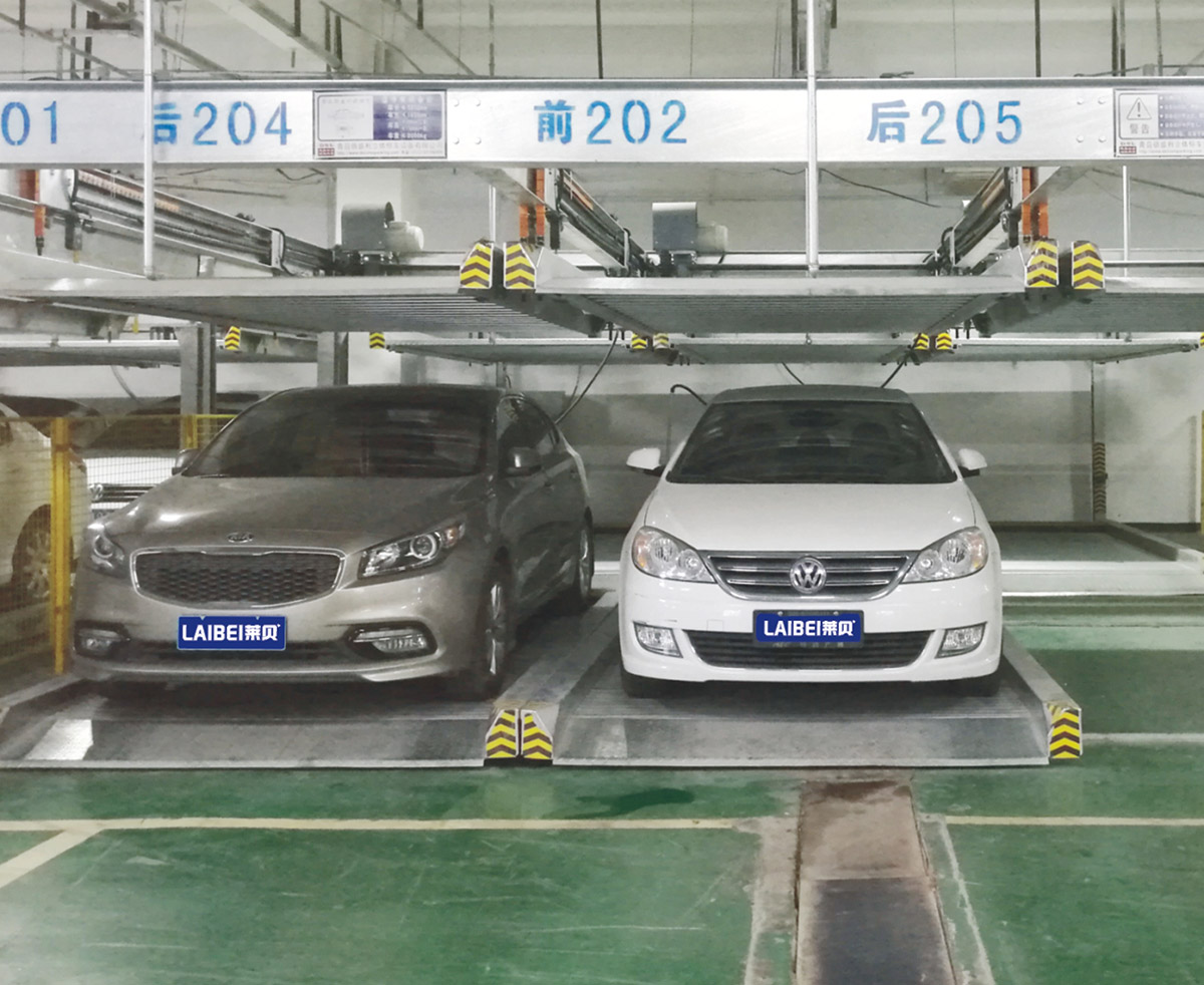 機械停車重列二層升降橫移機械式立體車庫